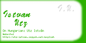 istvan utz business card